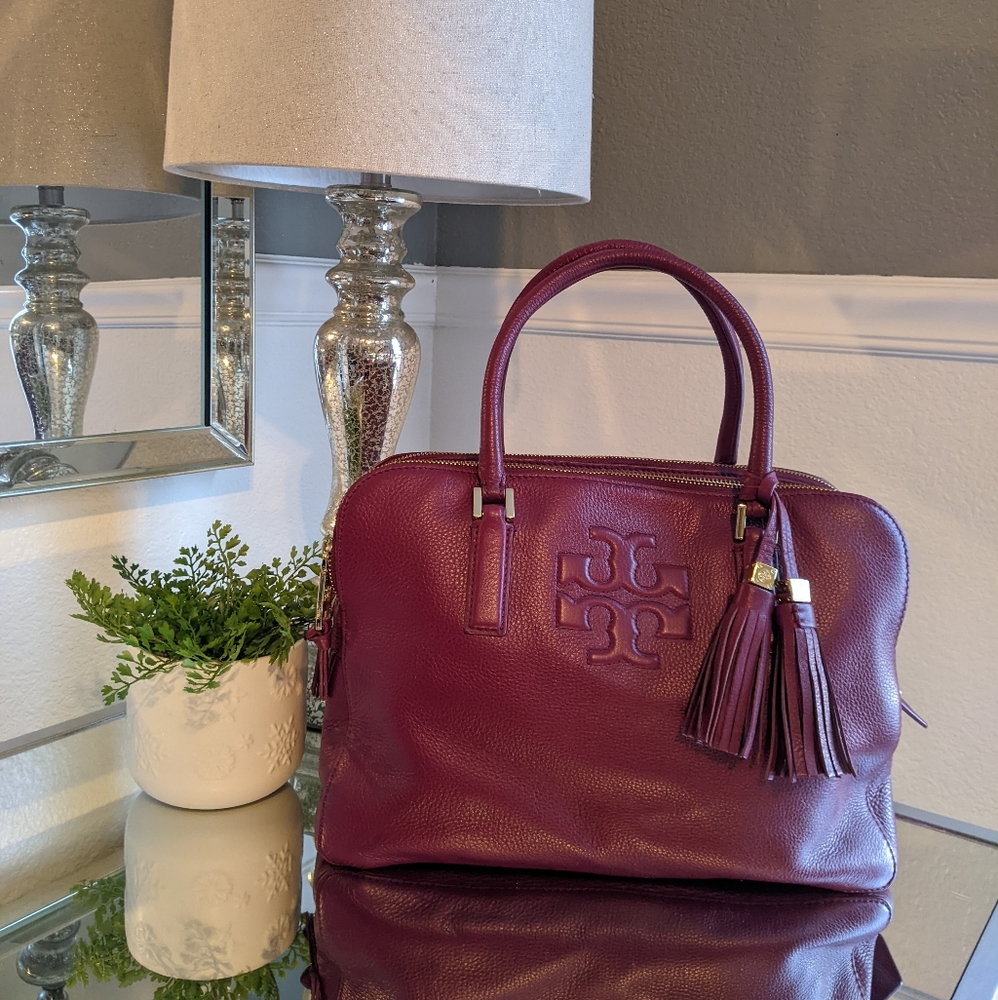 Tory Burch Thea triple zip satchel bag